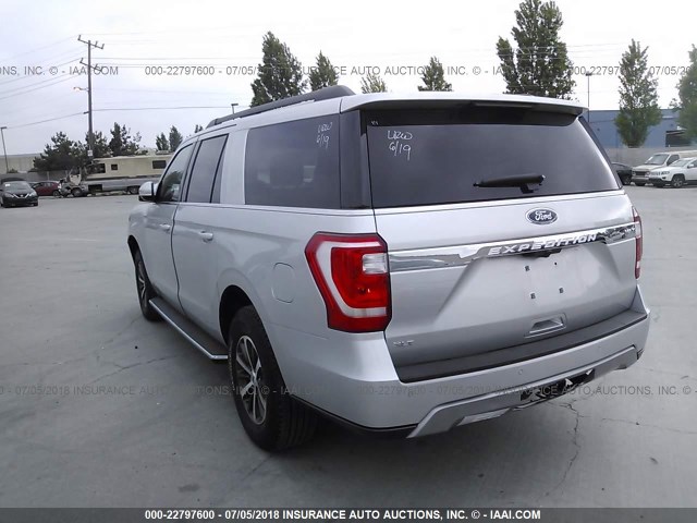 1FMJK1JT5JEA34805 - 2018 FORD EXPEDITION MAX XLT SILVER photo 3