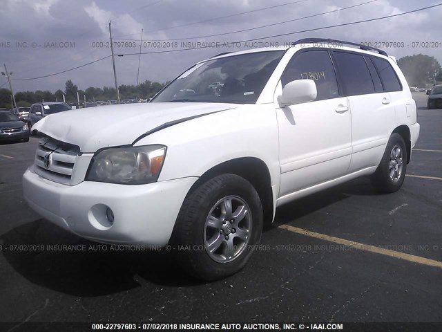 JTEHP21A870198866 - 2007 TOYOTA HIGHLANDER SPORT WHITE photo 2