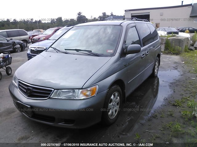 2HKRL18092H546942 - 2002 HONDA ODYSSEY EXL GRAY photo 2