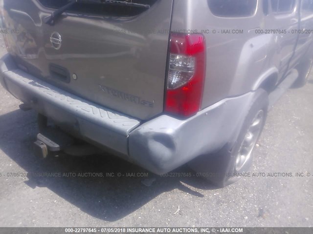 5N1ED28Y74C624717 - 2004 NISSAN XTERRA XE/SE GRAY photo 6