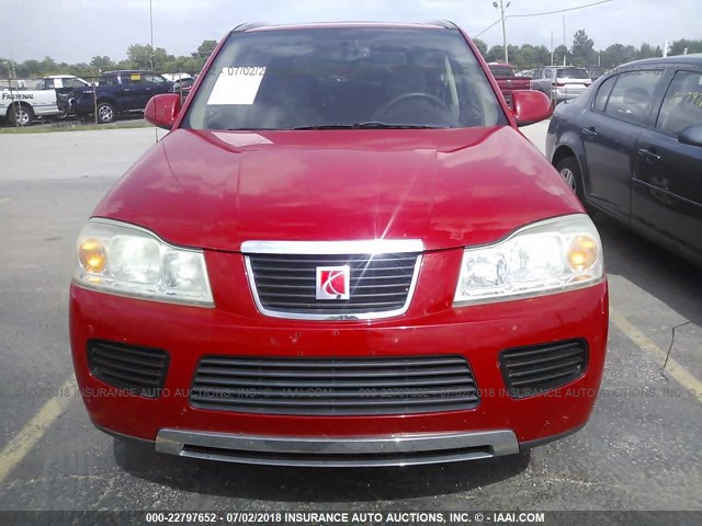 5GZCZ33Z37S801954 - 2007 SATURN VUE HYBRID RED photo 6