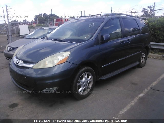 5TDBA22C86S055603 - 2006 TOYOTA SIENNA XLE/XLE LIMITED BLUE photo 2