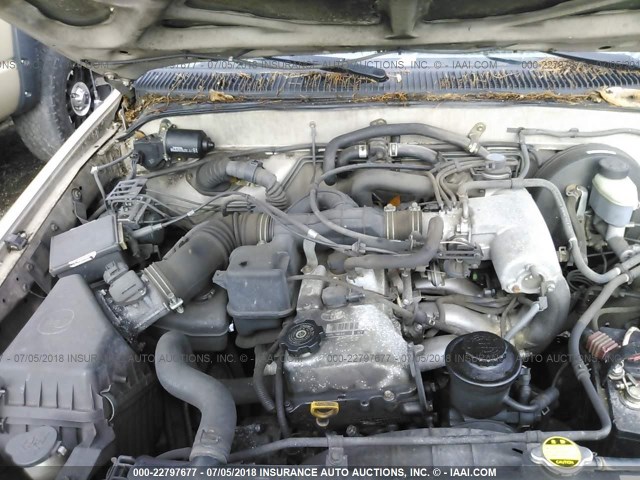 5TESM92N24Z439670 - 2004 TOYOTA TACOMA XTRACAB PRERUNNER ოქროსფერი ფოტო 10