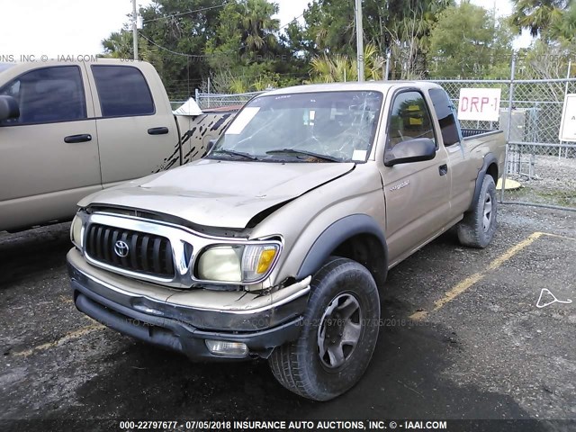 5TESM92N24Z439670 - 2004 TOYOTA TACOMA XTRACAB PRERUNNER ოქროსფერი ფოტო 2