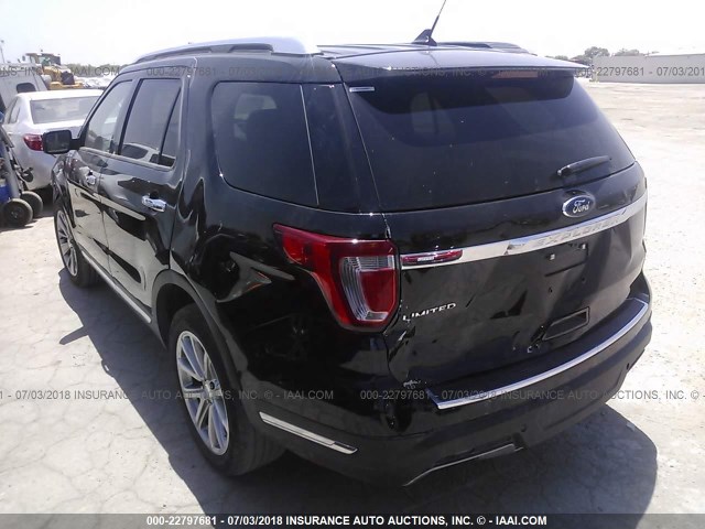 1FM5K7F84JGA04773 - 2018 FORD EXPLORER LIMITED 黑色 照片 3