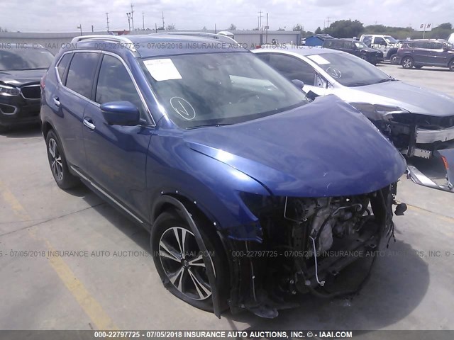 5N1AT2MT1HC873290 - 2017 NISSAN ROGUE S/SL BLUE photo 1