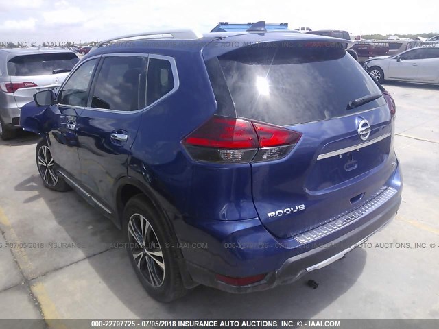 5N1AT2MT1HC873290 - 2017 NISSAN ROGUE S/SL BLUE photo 3