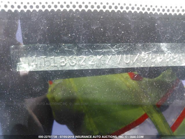 4T1BG22KXVU798999 - 1997 TOYOTA CAMRY CE/LE/XLE მწვანე ფოტო 9