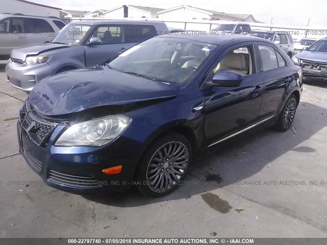 JS2RE9A32B6111015 - 2011 SUZUKI KIZASHI SE BLUE photo 2