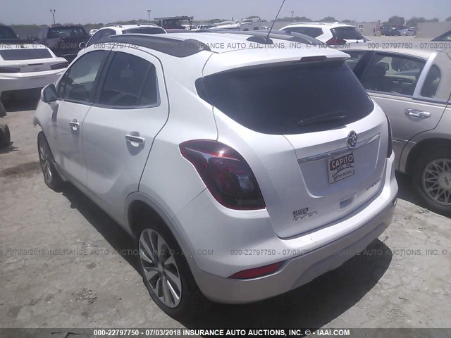 KL4CJASB6JB594298 - 2018 BUICK ENCORE PREFERRED Ақ фото 3