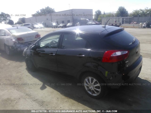 KNADN5A31D6203732 - 2013 KIA RIO EX/SX BLACK photo 3