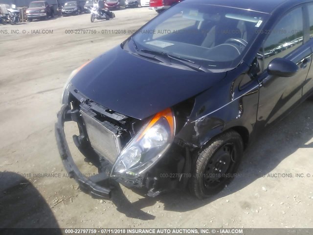 KNADN5A31D6203732 - 2013 KIA RIO EX/SX BLACK photo 6