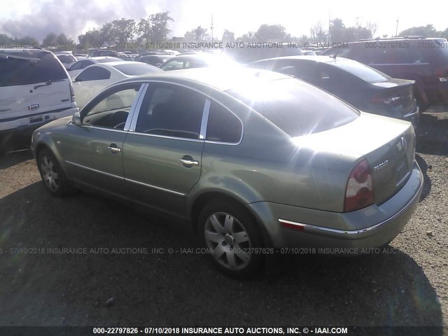 WVWRH63B92P072017 - 2002 VOLKSWAGEN PASSAT GLX 绿色 照片 3