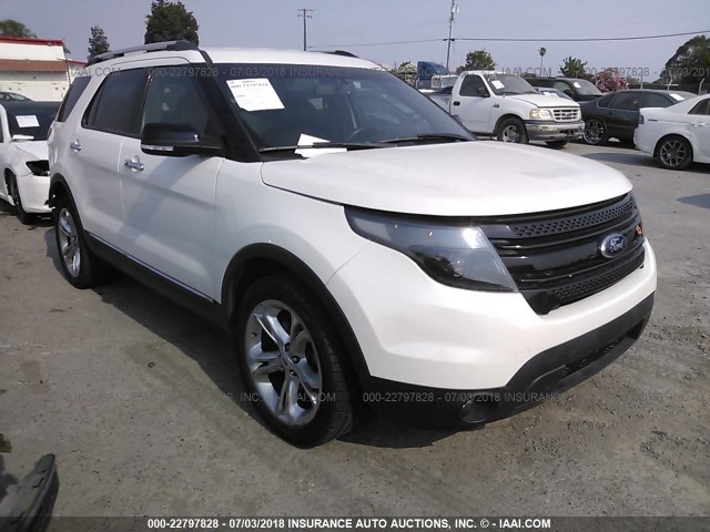 1FM5K8F87EGA55843 - 2014 FORD EXPLORER LIMITED Weiß Foto 1