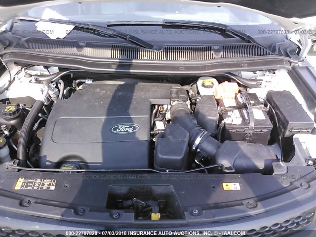 1FM5K8F87EGA55843 - 2014 FORD EXPLORER LIMITED Weiß Foto 10