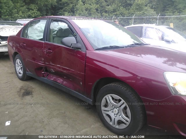 1G1ZS58F87F302868 - 2007 CHEVROLET MALIBU LS Tünd qırmızı foto 6