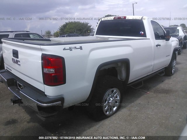 1GT02XE81FZ539670 - 2015 GMC SIERRA K2500 HEAVY DUTY WHITE photo 4