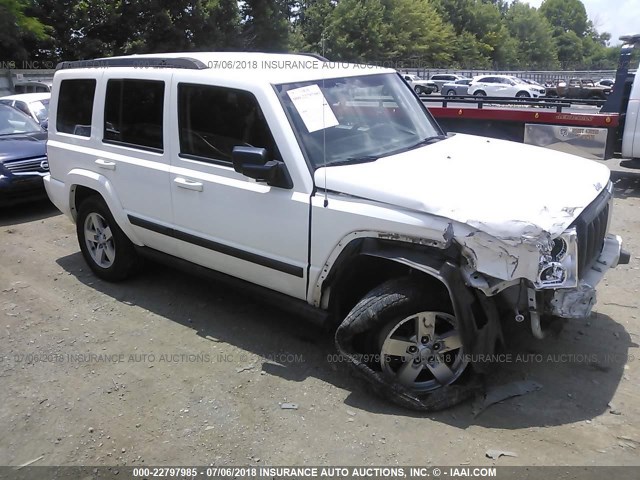1J8HH48K98C180381 - 2008 JEEP COMMANDER SPORT თეთრი ფოტო 1