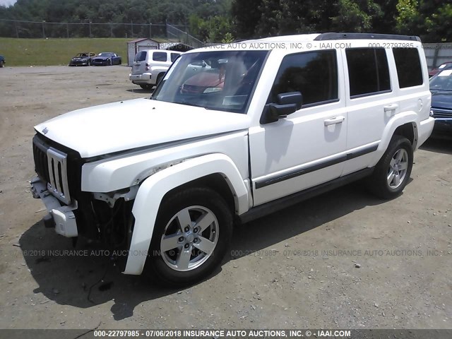 1J8HH48K98C180381 - 2008 JEEP COMMANDER SPORT WHITE photo 2