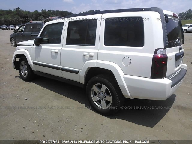 1J8HH48K98C180381 - 2008 JEEP COMMANDER SPORT თეთრი ფოტო 3