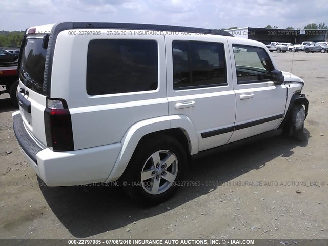 1J8HH48K98C180381 - 2008 JEEP COMMANDER SPORT WHITE photo 4