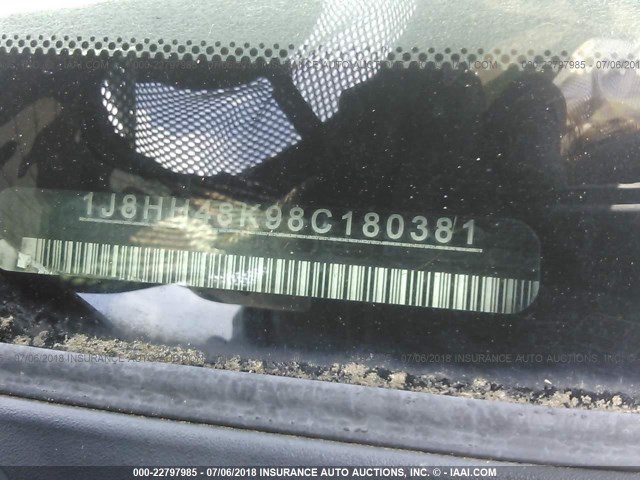 1J8HH48K98C180381 - 2008 JEEP COMMANDER SPORT თეთრი ფოტო 9