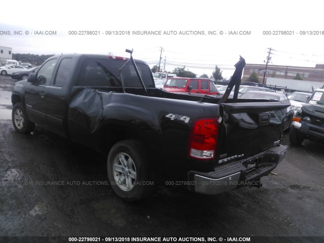 1GTR2VE08CZ271928 - 2012 GMC K1500 4X4 CREWCAB K1500 SLE BLACK photo 3