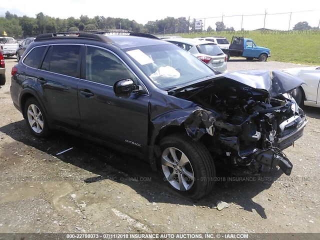 4S4BRCLC4E3318274 - 2014 SUBARU OUTBACK 2.5I LIMITED GRAY photo 1