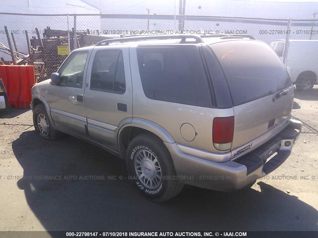 1GKDT13W412180043 - 2001 GMC JIMMY BEIGE photo 3