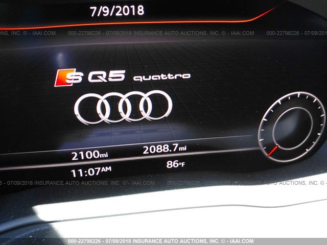 WA1C4AFY1J2153765 - 2018 AUDI SQ5 PRESTIGE Dark Blue photo 7