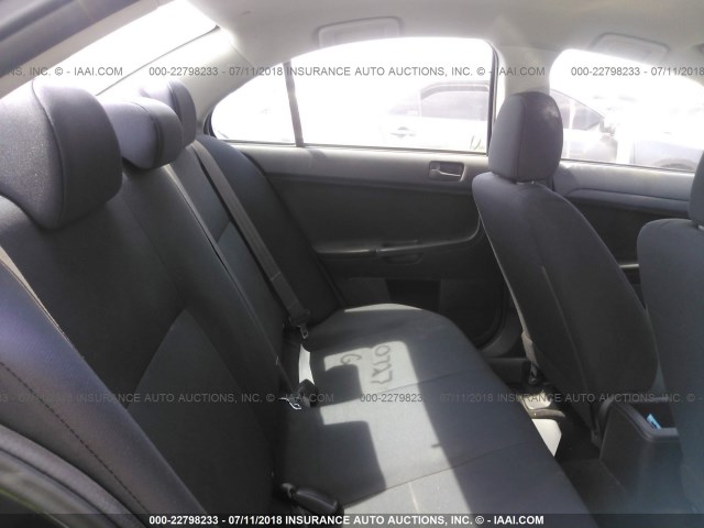 JA32U1FU0AU001154 - 2010 MITSUBISHI LANCER DE BLACK photo 8