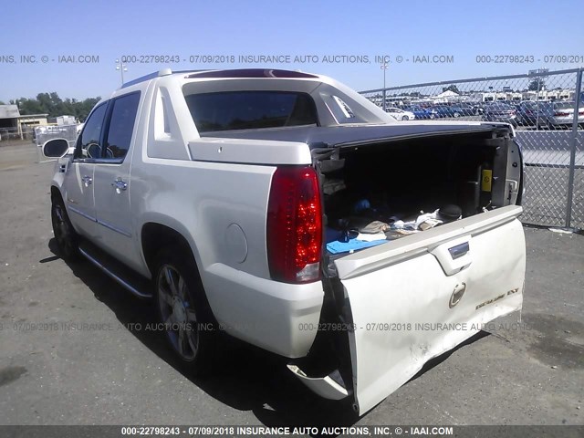 3GYFK62887G280910 - 2007 CADILLAC ESCALADE EXT WHITE photo 3