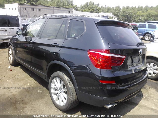 5UXWX9C50G0D75691 - 2016 BMW X3 XDRIVE28I BLACK photo 3