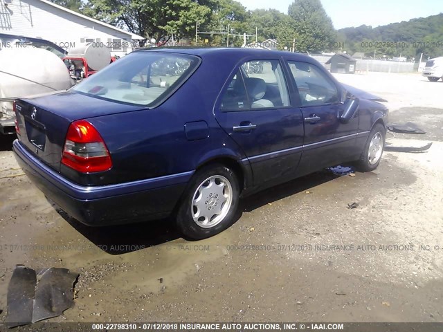 WDBHA22E2TF398283 - 1996 MERCEDES-BENZ C 220 BLUE photo 4