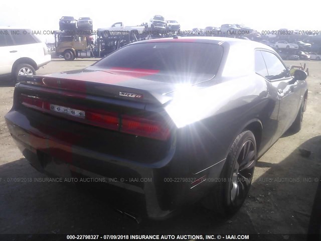 2C3CDYCJ2EH209901 - 2014 DODGE CHALLENGER SRT-8 GRAY photo 4