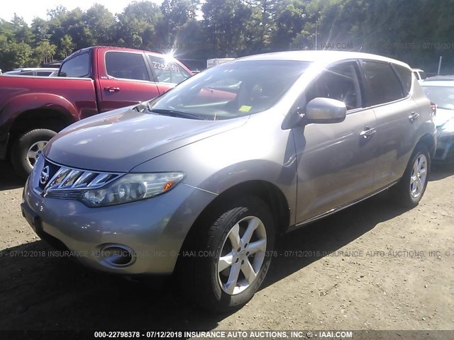 JN8AZ1MW6AW135923 - 2010 NISSAN MURANO S/SL/LE GRAY photo 2