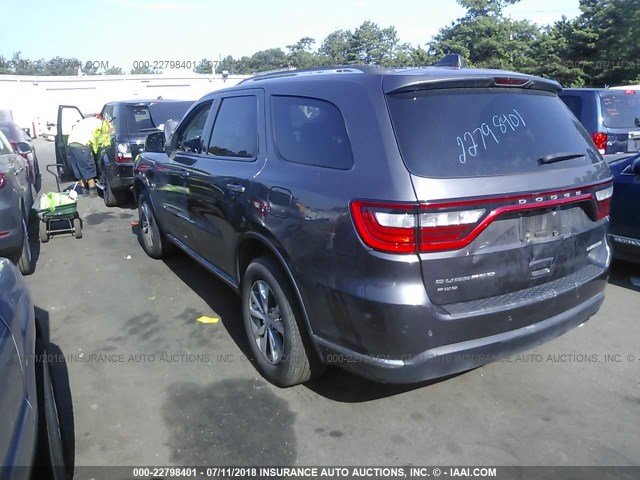 1C4RDJDG8FC927456 - 2015 DODGE DURANGO LIMITED GRAY photo 3