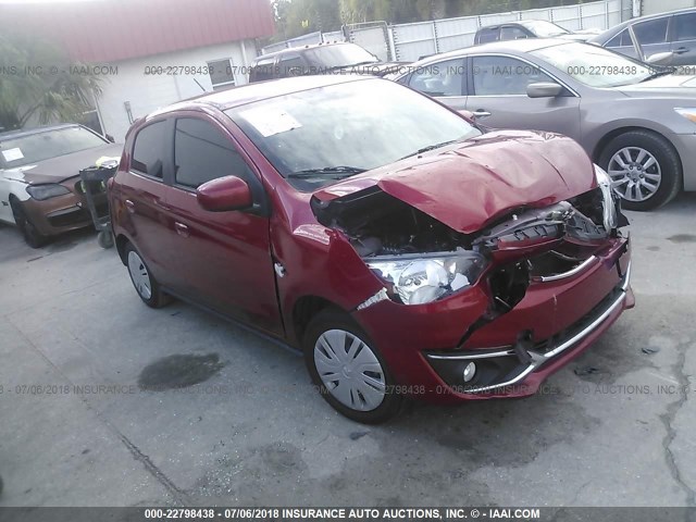 ML32A3HJ7HH008780 - 2017 MITSUBISHI MIRAGE ES RED photo 1