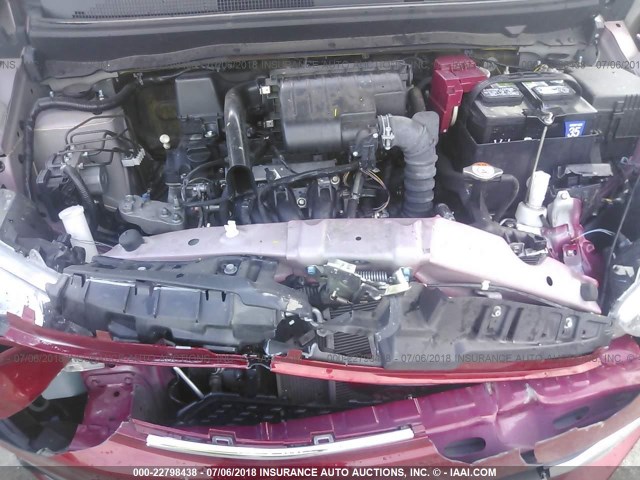 ML32A3HJ7HH008780 - 2017 MITSUBISHI MIRAGE ES RED photo 10