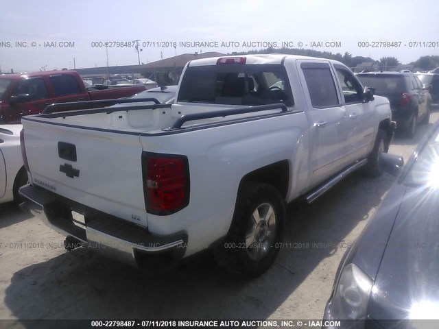 3GCUKSEC1EG261943 - 2014 CHEVROLET SILVERADO K1500 LTZ WHITE photo 4