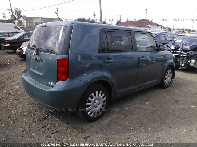 JTLKE50E181011361 - 2008 TOYOTA SCION XB ტურკოუსი ფოტო 4