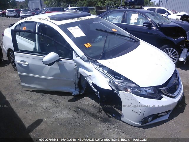 19XFB2F93FE019261 - 2015 HONDA CIVIC EXL WHITE photo 1