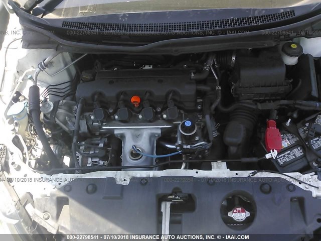 19XFB2F93FE019261 - 2015 HONDA CIVIC EXL WHITE photo 10