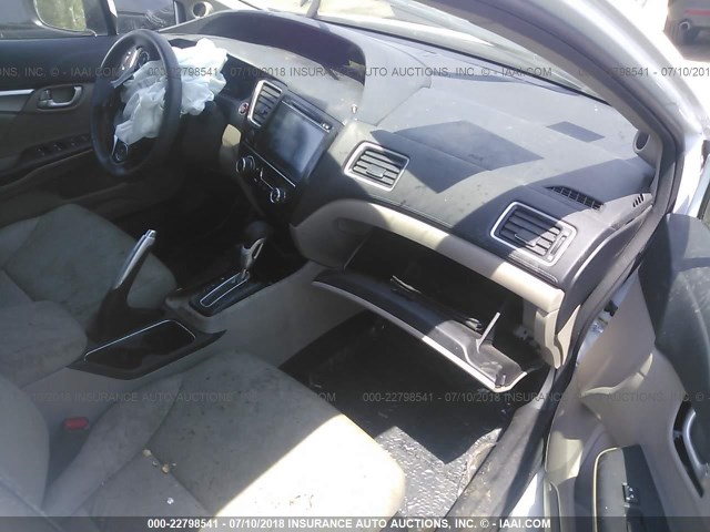 19XFB2F93FE019261 - 2015 HONDA CIVIC EXL WHITE photo 5