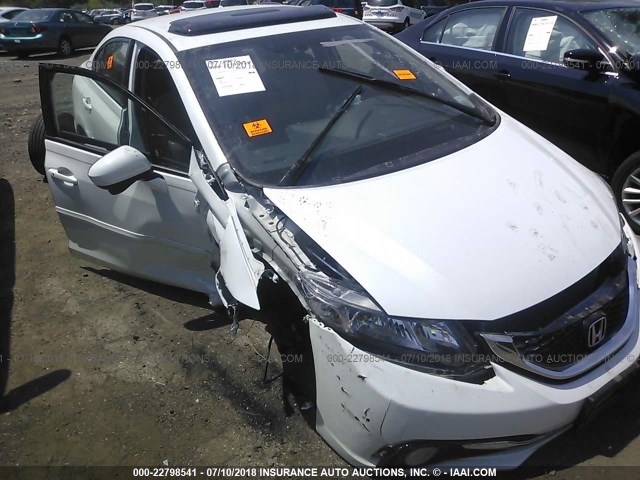 19XFB2F93FE019261 - 2015 HONDA CIVIC EXL WHITE photo 6