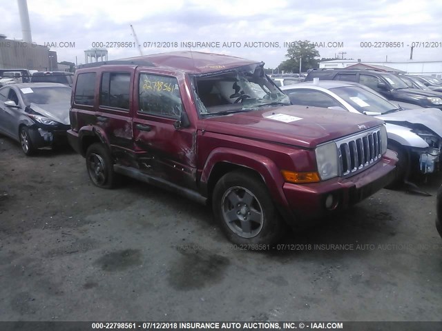 1J8HG48N76C229362 - 2006 JEEP COMMANDER RED photo 1