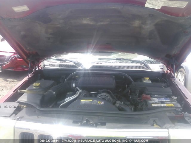 1J8HG48N76C229362 - 2006 JEEP COMMANDER RED photo 10