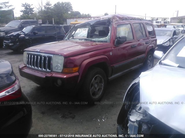 1J8HG48N76C229362 - 2006 JEEP COMMANDER RED photo 2
