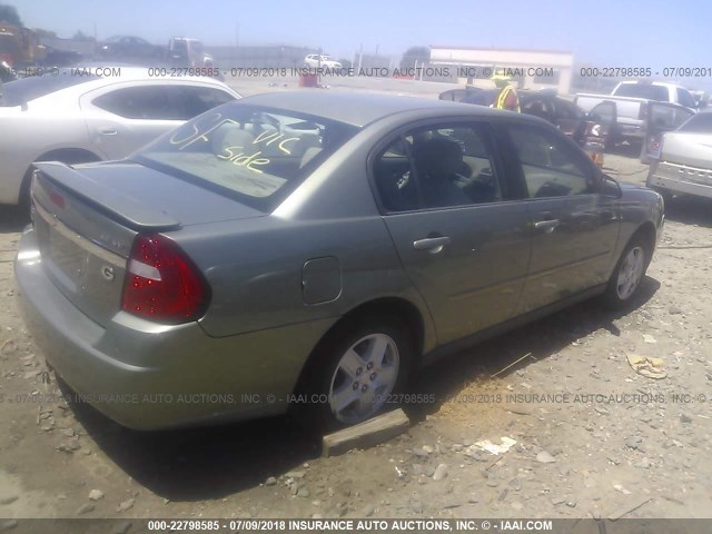1G1ZT52805F281910 - 2005 CHEVROLET MALIBU LS მწვანე ფოტო 4
