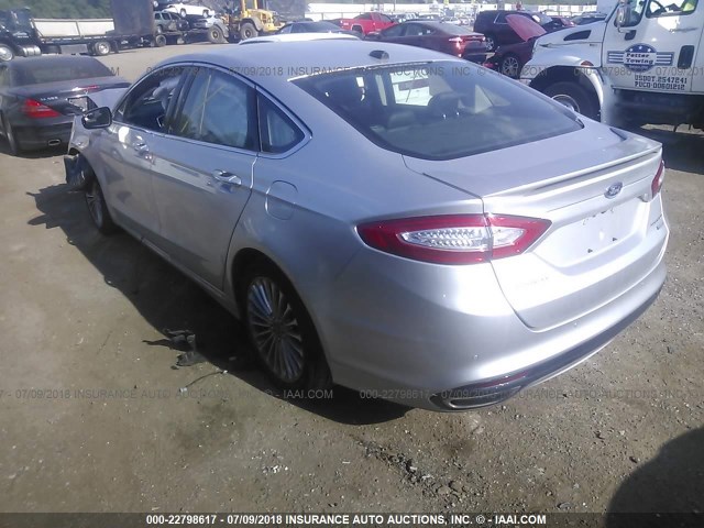 3FA6P0K90FR191354 - 2015 FORD FUSION TITANIUM SILVER photo 3